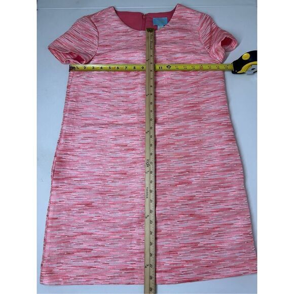 CeCe by Cynthia Steffe Womens Sz 2 Shift Dress Pink Short Sleeve POCKETS - Picture 9 of 15